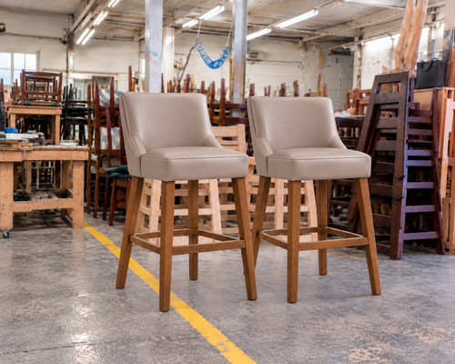 Pair upholstered bar - pair,