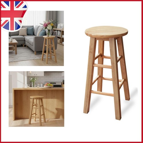 60cm wooden high legs stool - wooden,