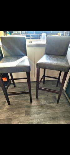 Pair grey upholstered - grey,