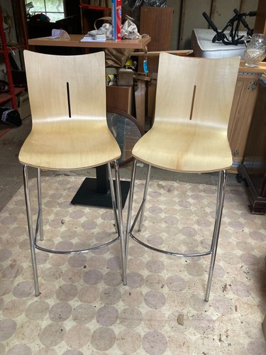 Wooden bar stool chair - wooden, with