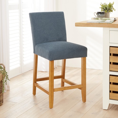 Bar stool monty - blue, fabric