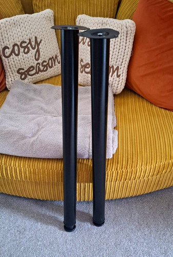 Black metal breakfast bar legs - black,